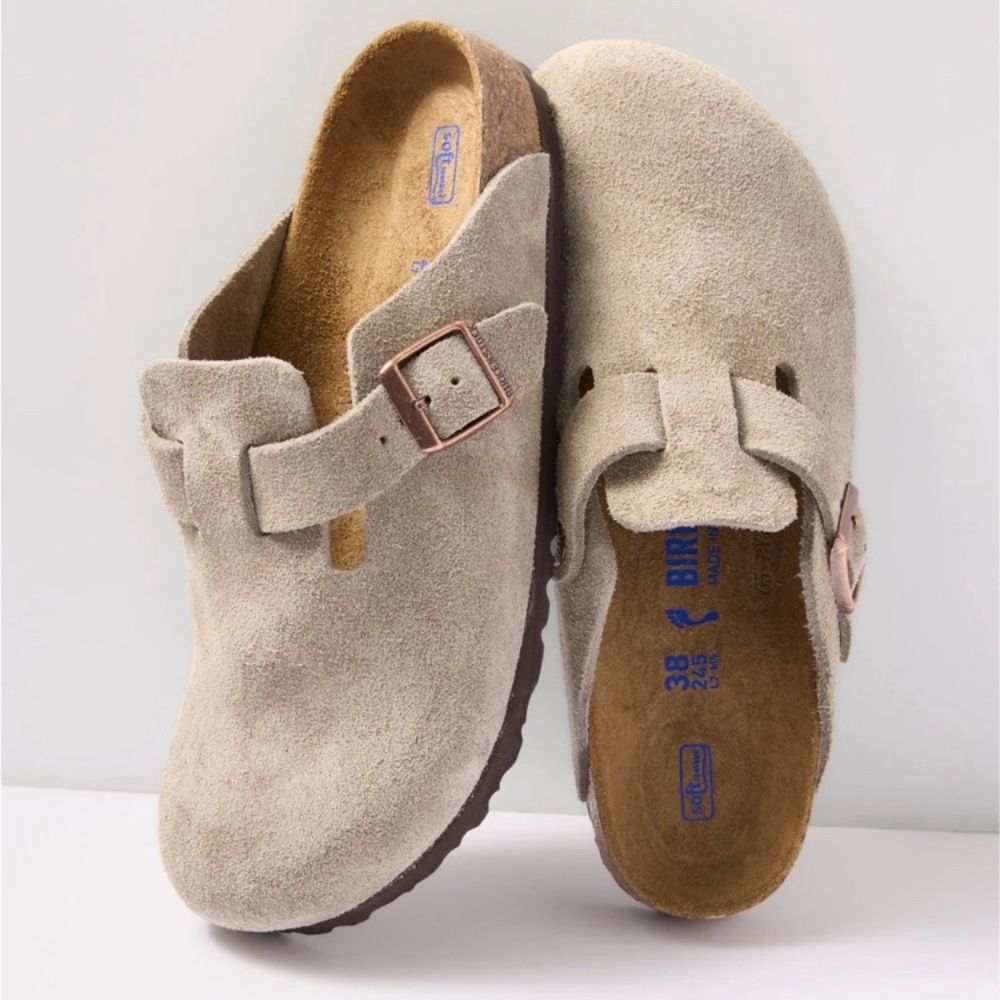 Birkenstock Boston Suede Clogs